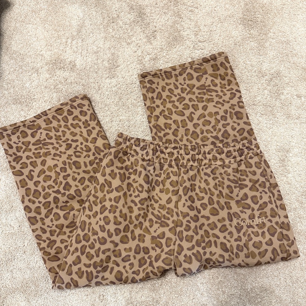 Comfrt Minimalist Straight Leg Sweats. Limited Edition Brown Leopard 2XL - Picture 7 of 7